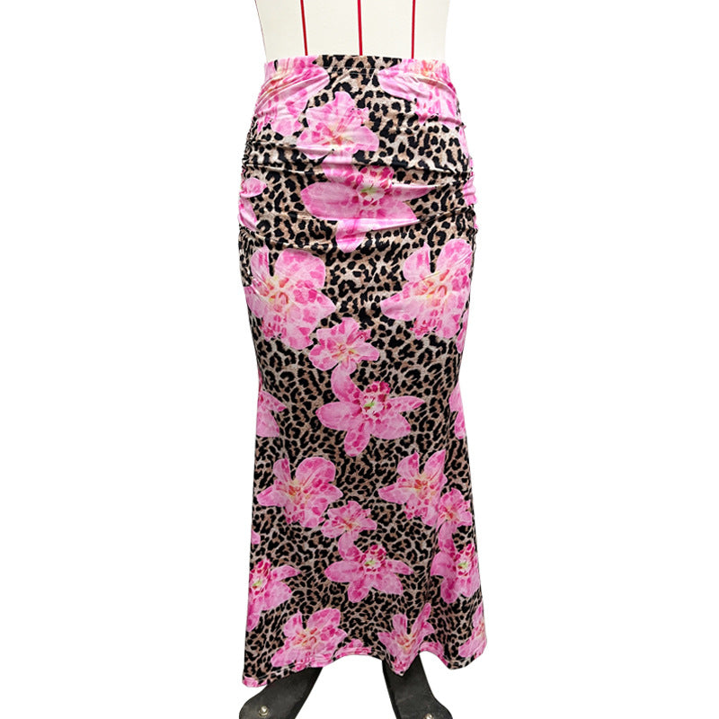 New Leopard Print Midi Skirt