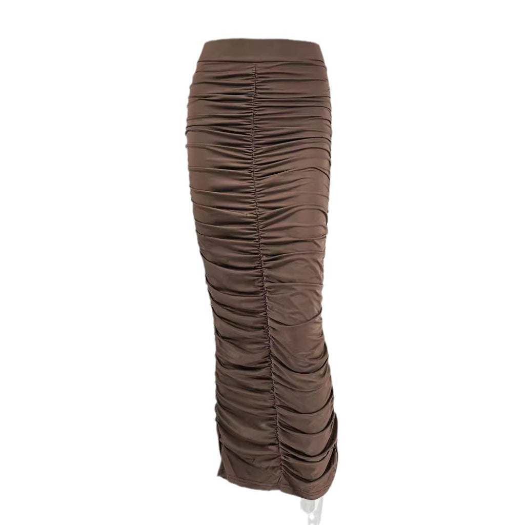 Fashionable New High-waisted Pleated Skirt
