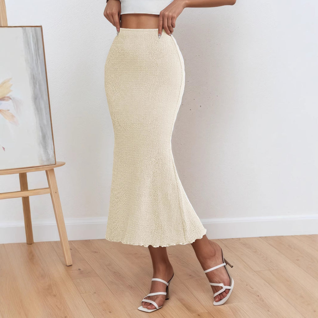 Elegant Sheath Mermaid Skirt Midi Skirt