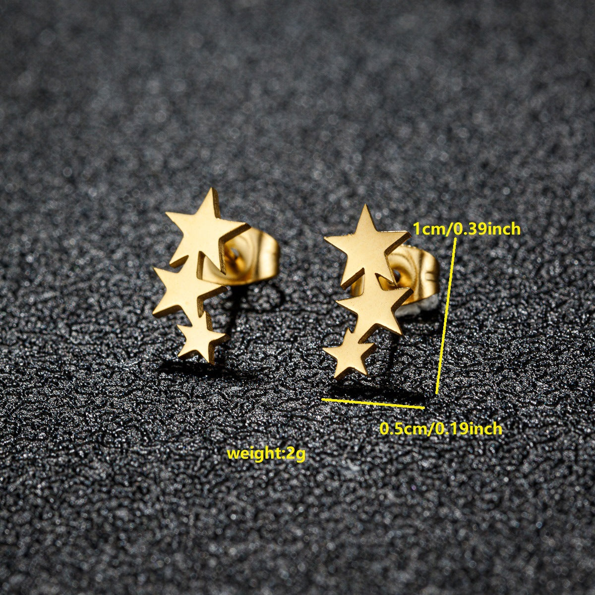 Fashionable Geometric Minimalist Star Earrings