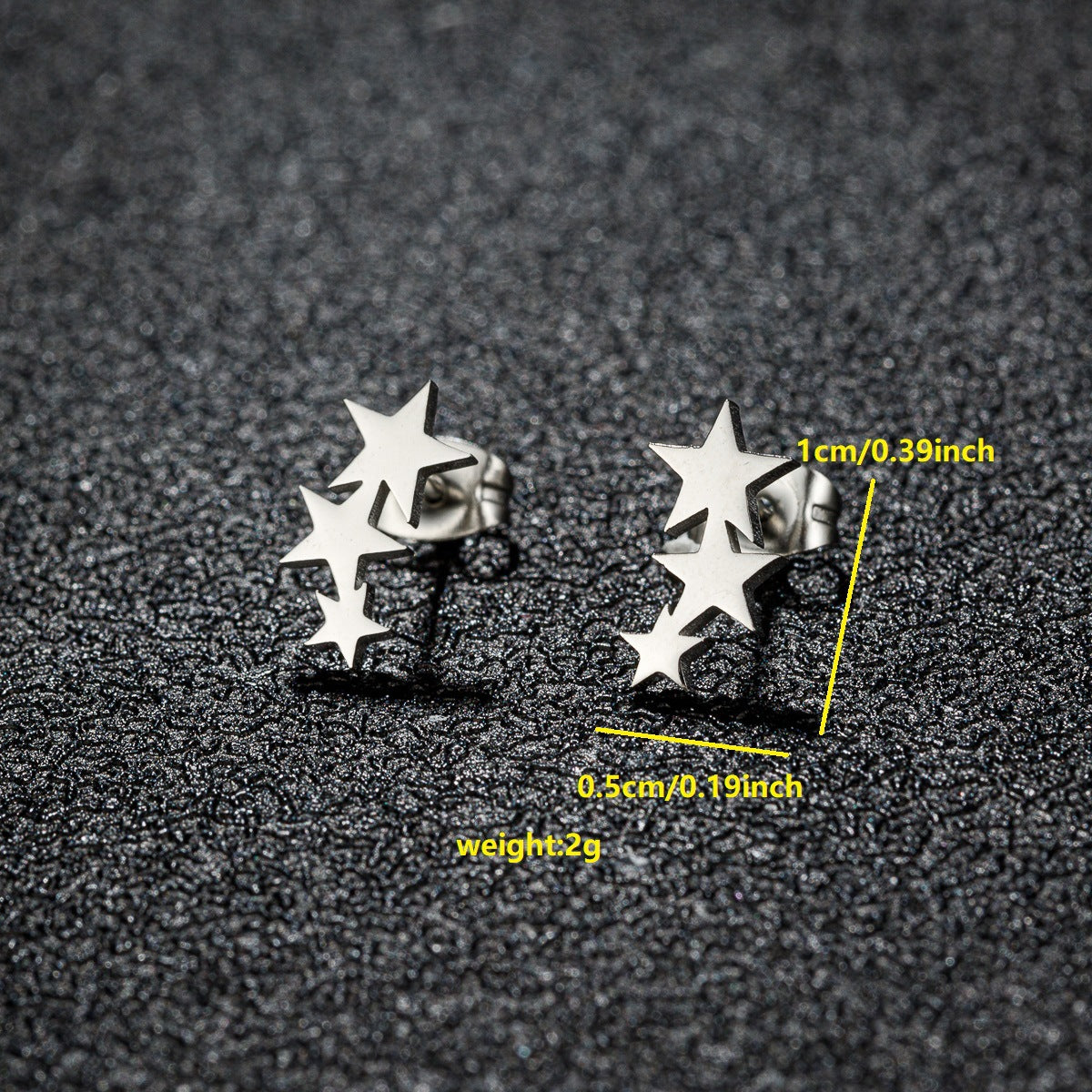 Fashionable Geometric Minimalist Star Earrings