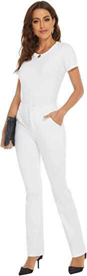 High-waisted Slim-fit Suit Pants For Women